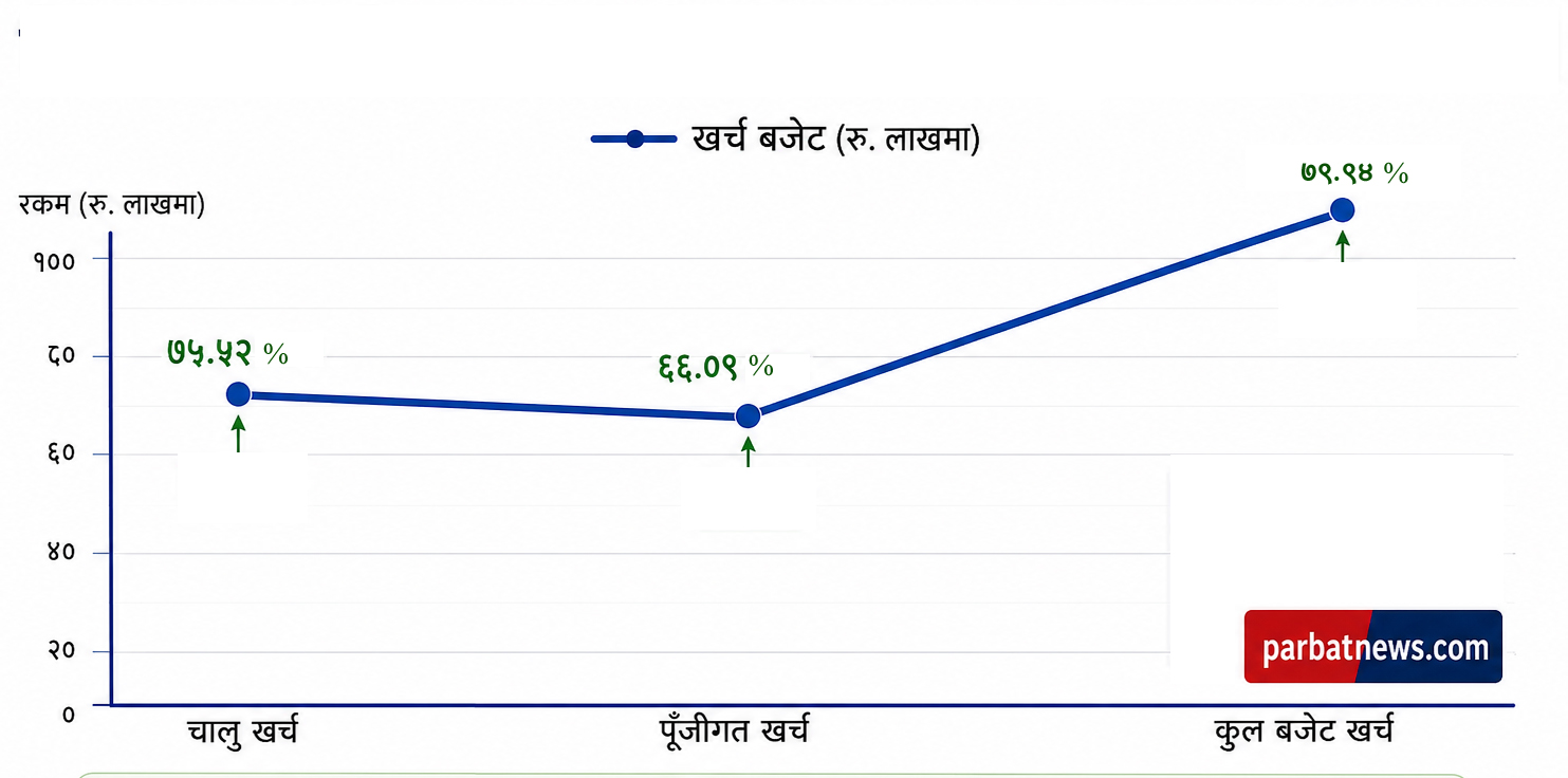 चालु बर्षमा बिहादीको कुल खर्च ८० प्रतिशत